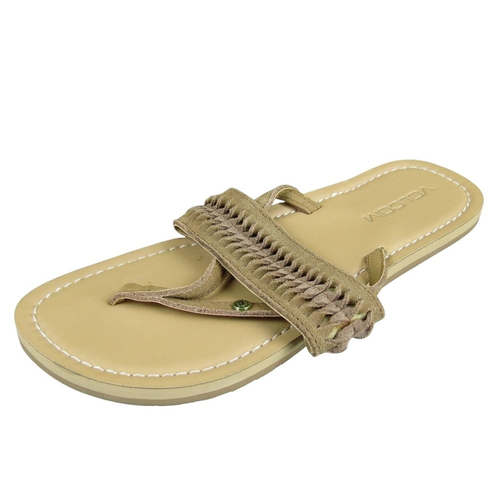 Volcom Women  Flip‎ Flop Brown Synthetic Sz 6 Medium Gently Used 2025